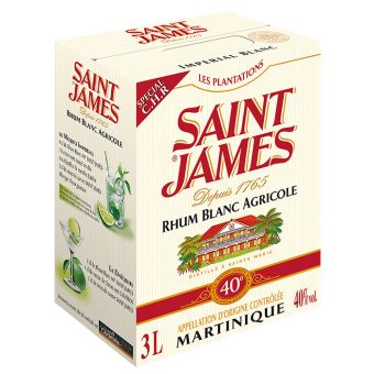 Rhum blanc Saint-James cubi 40% 3l - Grandes Marques